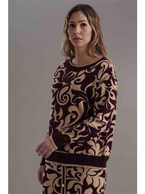 Maglia in misto lana Love To Love by Gai Mattiolo | LV2007BEIGE/VINO